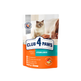 Club 4 Paws "Steriliseeritud" täissööt täiskasvanud kassidele 300 g.